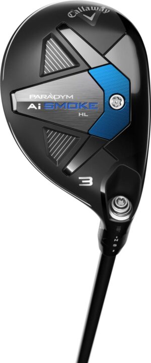 Callaway Paradym Ai Smoke HL Herre Hybridkølle - Sort - Hånd: Højre - Loft: 18.0° (3 Kølle) - Skaft: True Temper Project X Cypher 2.0 50 (2024), Senior 5.0 Flex, Grafit