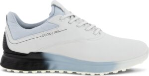 Ecco S-Three (2023) Vandtætte Herre Golfsko Uden Spikes - White/Black/Air - Str. 45 Normal