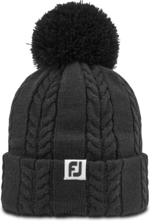 Footjoy Cable Knit Bobble Dame Hue - Black - Str. Onesize