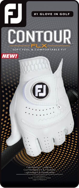 Footjoy Contour FLX Læder Dame Golfhandske - Pearl - Venstre - Str. L