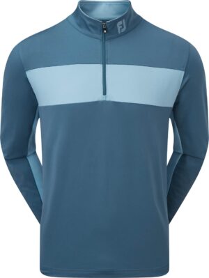 Footjoy Engineered Chest Stripe Chill Out Herre Pullover - Ink With Dusk Blue - Str. S