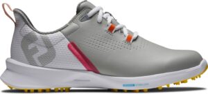 Footjoy Fuel Vandtætte Dame Golfsko Uden Spikes - Grey/Yellow/Pink - Str. 37 Normal