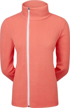 Footjoy Full-Zip Fleece Dame Cardigan - Peach - Str. L