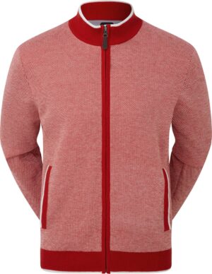 Footjoy Full-Zip Lined Herre Pullover - Red - Str. L