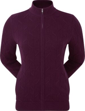 Footjoy Full-Zip Lined Pover Dame Cardigan - Fig - Str. L