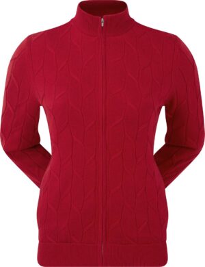 Footjoy Full-Zip Lined Pover Dame Cardigan - Red - Str. L