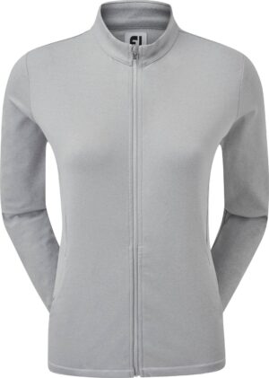 Footjoy Full-Zip Solid Mid Layer Dame Cardigan - Heather Grey - Str. L