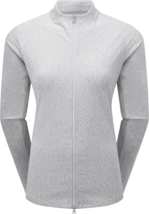 Footjoy Full-Zip Space Dye Thermal Midlayer Dame Cardigan - Grey - Str. L