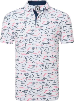 Footjoy Golf Course Doodle Herre Poloshirt