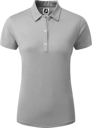 Footjoy Heather Self-Collar Lisle Dame Poloshirt - Grey - Str. L