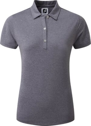 Footjoy Heather Self-Collar Lisle Dame Poloshirt - Navy - Str. XS