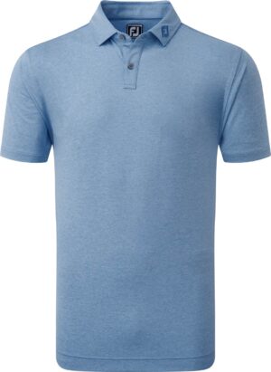 Footjoy Heather Solid Lisle Herre Poloshirt - Cobalt - Str. L