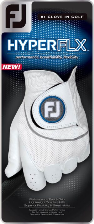 Footjoy HyperFLX Læder Dame Golfhandske - White - Venstre - Str. M