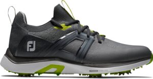 Footjoy HyperFlex (2023) Vandtætte Herre Golfsko Med Spikes - Charcoal/Grey/Lime - Str. 42 1/2 Normal