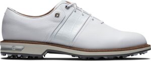 Footjoy Premiere Packard Vandtætte Herre Golfsko Med Spikes - White Packard - Str. 39 Bred