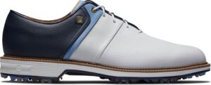 Footjoy Premiere Packard Vandtætte Herre Golfsko Med Spikes - White/Blue/Navy - Str. 40 Normal