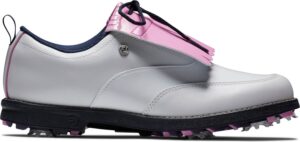 Footjoy Premiere Series (2023) Vandtætte Dame Golfsko Med Spikes - White/White/Pink - Str. 37 Normal