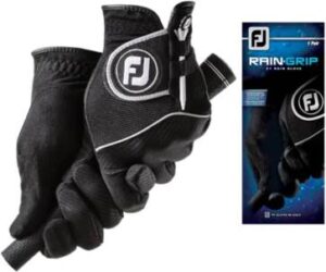 Footjoy Raingrip Regnvejr Herre Golfhandske - Black - Højre - Str. L