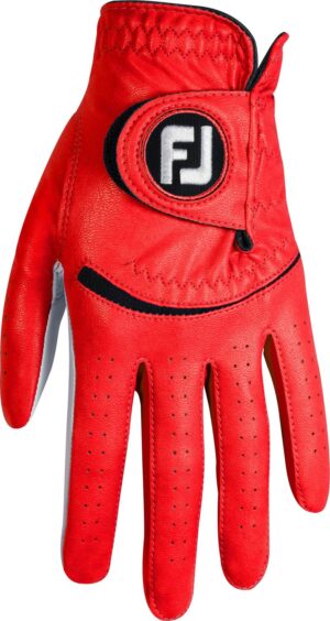 Footjoy Spectrum Læder Herre Golfhandske - Red - Venstre - Str. L