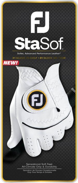 Footjoy StaSof Læder Dame Golfhandske - Pearl - Venstre - Str. M