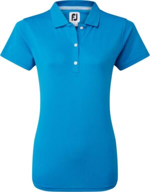 Footjoy Stretch Pique Solid Dame Poloshirt - Cobalt - Str. L