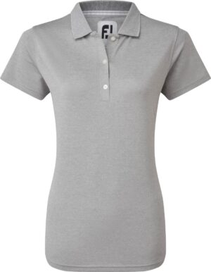 Footjoy Stretch Pique Solid Dame Poloshirt - Heather Grey - Str. L