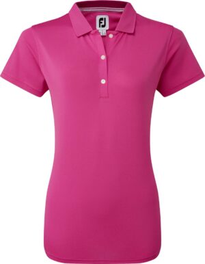 Footjoy Stretch Pique Solid Dame Poloshirt - Hot Pink - Str. L