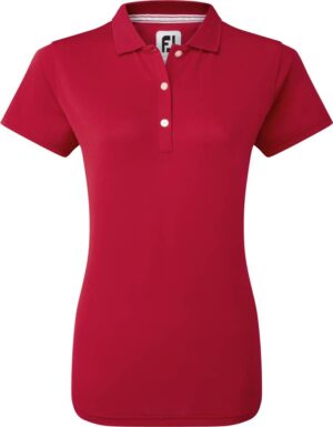 Footjoy Stretch Pique Solid Dame Poloshirt - Red - Str. L