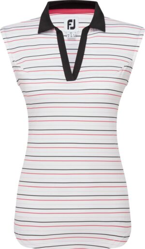 Footjoy Striped Sleeveless Dame Poloshirt - Black - Str. S