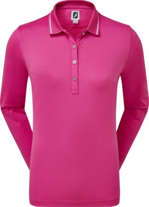 Footjoy Thermal Jersey Dame Poloshirt Langærmet - Hot Pink - Str. L