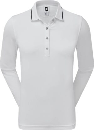 Footjoy Thermal Jersey Dame Poloshirt Langærmet - White - Str. M