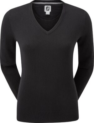 Footjoy Wool Blend Dame Pullover - Black - Str. L