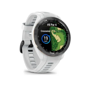 Garmin Approach S70 - 42 mm - Sort keramisk urkrans med hvid silikonerem