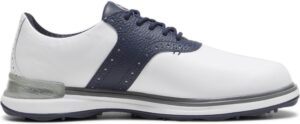 Puma Avant Vandtætte Herre Golfsko Uden Spikes - Puma White/Deep Navy/Speed Blue - Str. 39 Normal