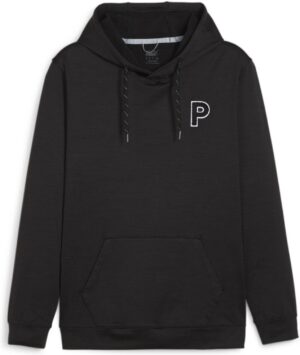 Puma Cloudspun Patch Hoodie (2024) Herre Pullover - Puma Black Heather - Str. XL