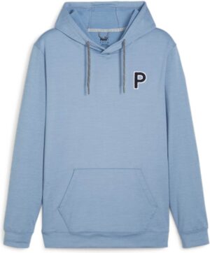 Puma Cloudspun Patch Hoodie (2024) Herre Pullover - Zen Blue Heather - Str. L