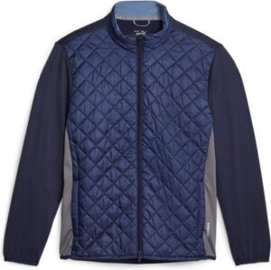 Puma Frost Quilted Herre Jakke - Navy Blazer/Slate Sky - Str. M