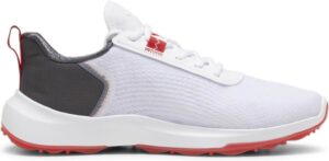 Puma Fusion Crush Sport Vandtætte Herre Golfsko Uden Spikes - Puma White/Dark Coal - Str. 40 1/2 Normal