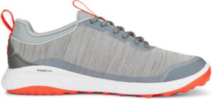 Puma Fusion Pro Vandtætte Herre Golfsko Uden Spikes - Cool Mid Gray/Puma Silver/Red Blast - Str. 44 Normal