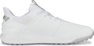 Puma Ignite Elevate Vandtætte Herre Golfsko Uden Spikes - Puma White/Puma Silver - Str. 39 Normal