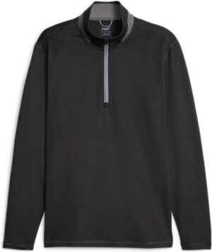 Puma Lightweight 1/4 Zip Herre Pullover - Puma Black/Slate Sky - Str. L