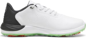 Puma Phantomcat Nitro Plus Vandtætte Herre Golfsko Med Spikes - Puma White/Puma Black/Fluro Green Pes - Str. 40 Normal