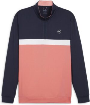 Puma Pure Colorblock (2024) Herre Pullover - Deep Navy/Melon Punch - Str. M