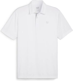 Puma Pure Solid Bryst Logo (2024) Herre Poloshirt - White Glow - Str. L