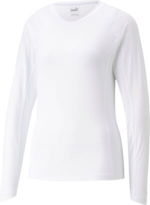 Puma Youv Ls Crew Dame Poloshirt Langærmet - Bright White - Str. M