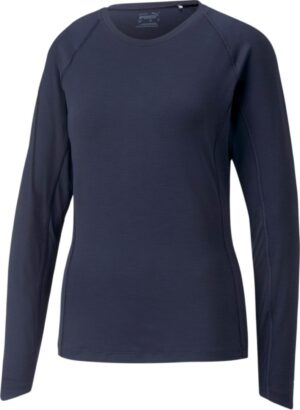 Puma Youv Ls Crew Dame Poloshirt Langærmet - Navy Blazer - Str. L