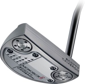 Scotty Cameron MONOBLOK 6 (2022) Herre Putter - Chrome - Højre - Str. 35" - Scotty Cameron Pistolero Plus Standard Sort/Grå