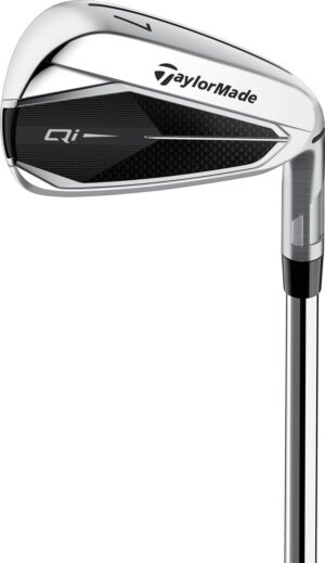 Taylormade Qi Dame Jernsæt - Chrome/Sort - Hånd: Højre - Indhold: 5-9, PW, SW (7 x jern) - Skaft: Fujikura Speeder NX TCS 40, Dame Flex, Grafit