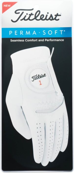 Titleist Perma Soft Læder Herre Golfhandske - Pearl - Venstre - Str. M