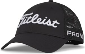 Titleist Tour Performance Mesh Kasket - Black/White - Str. Justerbar